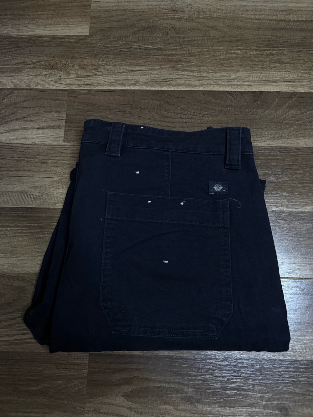 Dockers Black Cotton Twill Men's Straight Leg Flat Front Casual Pants 36